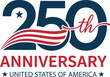 © firoz - Celebrating 250 years United states anniversary logo with patriotic design