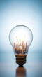 © P-Y-L  Art - Creative Lightbulb with a Modern Cityscape of Skyscrapers Inside, Symbolizing Innovation, Urban Development, Smart Ideas, and Sustainable Energy