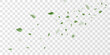 © kulinskaia - Flying green leaves on transparent  PNG background. Environment and ecology backdrop concept.