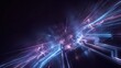 © MEO - Futuristic Cyber Abstract Background with Luminous Neon Lines and Geometric Grids, Representing Digital Data Streams and Advanced Technology.