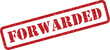© designboundary - Red grunge stamp with the word FORWARDED signifying redirected mail or information transmission status