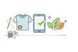 © 4zevar - Sustainable clothing repair and eco-friendly fashion concept illustration