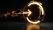 © TensorSpark - Glowing circular arrow made of light particles moving forward, symbolizing business transformation, rapid growth, innovation, and strategic direction.
