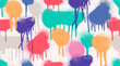 © Anatoliy - Graffiti colored spray paint seamless pattern with splashes, drips and urban grunge texture. Street art style vector for backgrounds, wallpapers, textiles, posters, creative design projects.