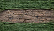 © hadjanebia - green esparto halfah on Wood Background Texture, Old grunge brown textured wooden background , The surface of the old brown wood