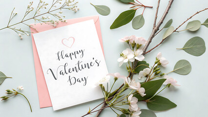  Valentine’s Day Text Design, Greeting Card Background, Template Love Letter, Valentines Day Card, Elegant Valentine’s Day Greeting Card Template, Card With Flowers
