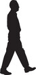 © Curto - vector,silhouette of side view of mature man walking