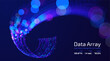 © Saibarakova Ilona - Futuristic data array visualization with flowing particle waves and digital interface representing big data analysis, pattern recognition, artificial intelligence, machine learning vector background