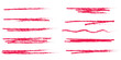 © Izzat - Pastel underline color crayon set - horizontal hand drawn chalk, marker or pencil highlighter strokes with rough textured edges. Design elements for emphasizing text lines and decorative accents
