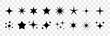 © kolonko - Star vector icon shape element. Spark star icon pattern design symbol, retro abstract glitter burst shine light