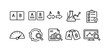 © BlaBla Car - A/b testing outline icon set. Experiment, research icons in simple linear style.