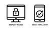 © Raisul54 - Endpoint access and device enrollment icons for IT security and mobile device management.