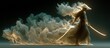 © Rania - A Warrior Figure in Motion, Surrounded by Ethereal Smoke