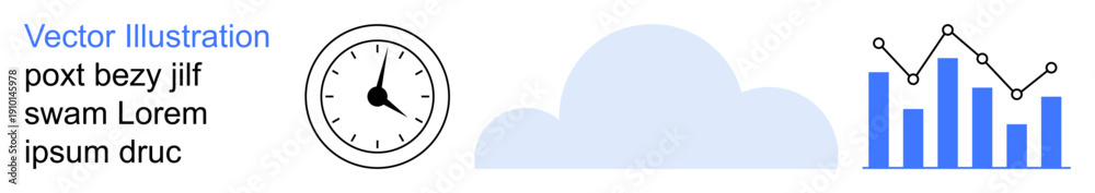 Clock Chart Visualization Data visualization, time management, cloud computing, analytics ...