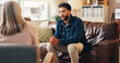 © WesJVR/peopleimages.com - Clipboard, conversation and psychologist with man in office with checklist for mental health evaluation. Life coach, patient information and therapist with male person for support, help or discussion