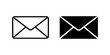 © Santa - Mail envelope icons in outline and solid style