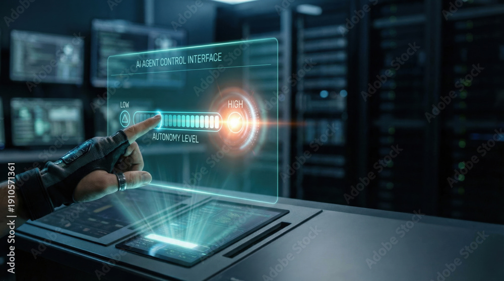 AI agent control interface shows autonomy level adjustment for future ...