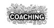 © supplement - Illustrated coaching concept with doodles of ideas and motivation