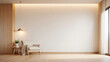 © Sabbir Digital - Modern minimalist interior design with empty white wall and comfortable seating area