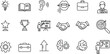 © Helal - Line art icons representing knowledge advice professionalism and skills