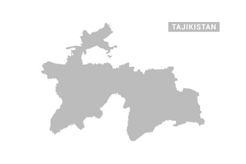  Tajikistan map - Minimal Flat Vector Illustration in Black and Gray, Isolated on White Background, Ideal for Infographics, Educational Use, Reports, and Presentations.