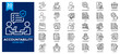 © Rusma Ratri Handini - Accountability icon collection. Contains icons for responsibility, transparency, compliance, ethics, integrity, liability, oversight, ownership. Line vector illustration.