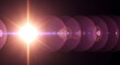 © Ammar.stock - Bright orange and purple lens flare effect with horizontal light rays on black background, overlay, abstract light