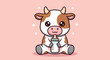 © NFS Studio - Cute baby cow drinking milk from a bottle.