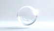 © rama - Transparent Glass Sphere on White Background.