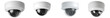 © sam - white dome security camera set isolated on transparent background - design element cut-out object