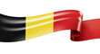© Scenic Vault  - A ribbon in the colors of the belgian flag being torn apart isolated on transparent background