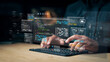 © Smile Studio AP - Developer using AI-powered code generation interface on virtual screen with programming scripts, data panels, and automation system. Concept of artificial intelligence software development.