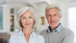 © Broccolini - Happy smiling senior couple posing together indoors, retirement lifestyle and healthy aging concept
