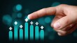 © Ganesha88 - Boosting business growth hand gesture on graph digital environment concept visual