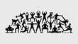 © Izzat - Workout Silhouette: A compilation of dynamic silhouette figures embodies the essence of an active lifestyle, promoting fitness and well-being. This visual resource celebrates strength and movement.