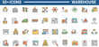 © Susan - Collection of warehouse icons featuring industrial and logistical elements in a flat design style