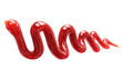 © sam - ketchup squiggle isolated on transparent background - design element cut-out object