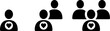 © MOHAMMAD RABBI - Simple black icons of people with hearts for social media or community concepts