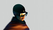 © master1305 - Cinematic artwork. Female wearing futuristic visor with reflective glass. Concept of immersive technology, virtual reality branding, metaverse lifestyle visuals and digital innovation campaigns.