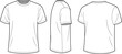 © MSTSHARMIN - White t shirts front and back views with side view front view