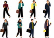 © Prosit - Diverse group of professionals talking on phones and carrying briefcases