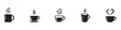 © Jeremy_Show - Coffee cup icon set. Cups of coffee tea collection. Hot drink icon. Disposable cup. Cup coffe with steam. Flat style. Vector Illustration. Vector Graphic. EPS 10