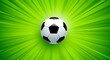 © Abdul - Vibrant soccer ball on dynamic green background with radiant lines
