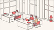 © stock - Professional people working diligently at their workstations in a bright minimalist workplace