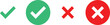 © PP_Maker - Green checkmarks and red crosses isolated on transparent background