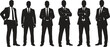 © Abdullah - Six confident businessmen in formal suits standing in various poses