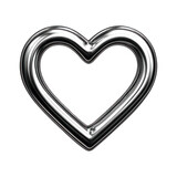 PNG Shiny metallic heart shape.