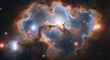 © phj.domingos - Stunning cosmic nebula with glowing stars and dark dust clouds in deep space