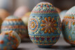 © Masha - Easter mosaic decorated eggs, high key, Generative AI