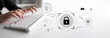 © InfiniteFlow - AI cyber security system using biometric authentication and privacy control. Cyber security protects identity, cybersecurity detects threats, cybersecurity ensures safety, and secures data. Latch